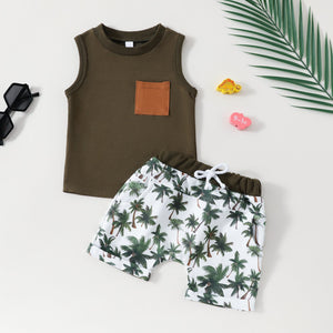 Baby Clothing Sleeveless Vest Shorts 2 Piece Set JW Store 